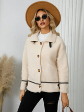Pocketed Button Down Collared Neck Jacket Woman Outerwear