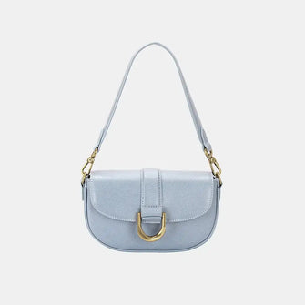 David Jones PU Leather Shoulder Bag L. Blue One Size Shoulder Bags