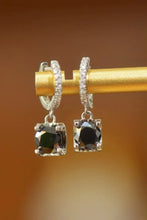 2 Carat Moissanite 925 Sterling Silver Drop Earrings Black One Size