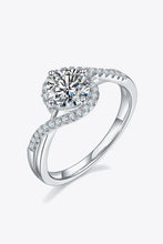 Adored 1 Carat Moissanite 925 Sterling Silver Crisscross Ring Silver Rings