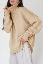 Turtle Neck Dropped Shoulder Sweater Sweater Pullovers