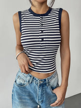 Striped Round Neck Tank