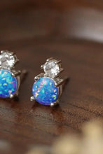 4-Prong Opal Stud Earrings Earrings