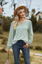Round Neck Puff Sleeve Blouse Woman Blouses