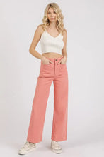 Mittoshop Twill Patch Pocket High Rise Wide Leg Pants Woman Pants