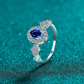 925 Sterling Silver Moissanite Ring Silver
