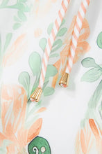 Floral Tie Neck Layered Short Sleeve Dress Woman Casual Dress