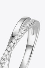 Adored Moissanite Crisscross 925 Sterling Silver Ring Rings