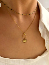 2-Piece Sunflower Pendant Necklace Gold One Size