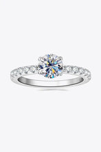 Moissanite Platinum-Plated Side Stone Ring Rings