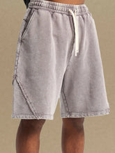 Men's Casual Drawstring Washed Shorts