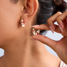 18K Gold-Plated Resin Heart Earrings Gold One Size