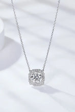 1 Carat Moissanite Flower Shape Pendant Chain Necklace Silver One Size Necklaces