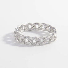 925 Sterling Silver Inlaid Zircon Ring Silver Rings