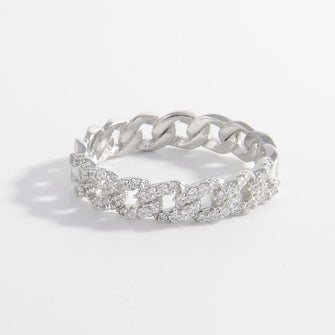 925 Sterling Silver Inlaid Zircon Ring Silver Rings