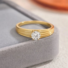 925 Sterling Silver Moissanite Ring Gold