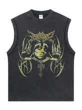 Men's Graphic Round Neck Tank Mens Tops