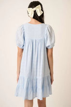 Mittoshop Tassel Tie Plaid Gauze Short Sleeve Mini Dress Casual Dresses