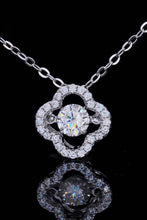 925 Sterling Silver Moissanite Flower Pendant Necklace Silver One Size