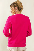 BiBi Front Tiger Sequin Patch V-neck Sweater Cardigan