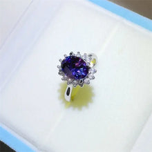 2 Carat 925 Sterling Silver Oval Moissanite Ring Rings
