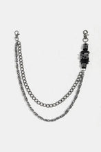 Double Layer Alloy Chain Belt Black One Size Belts