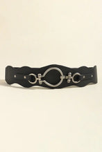 PU Leather Zinc Alloy Buckle Belt Black One Size Belts