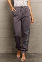 Simply Love Full Size SKELETON Graphic Sweatpants Dark Gray