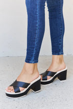 Weeboo Cherish The Moments Contrast Platform Sandals in Black Woman Slippers