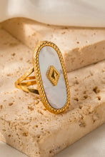 Natural Stone Copper Ring Rings