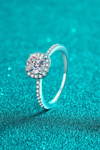 1 Carat Moissanite 925 Sterling Silver Halo Ring Rings