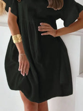 Round Neck Short Sleeve Mini Dress Casual Dresses