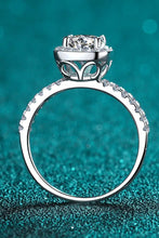 2 Carat Moissanite Square Halo Ring Rings