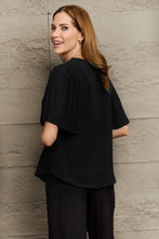 Perfee V-Neck Flutter Sleeve Blouse Woman Blouses