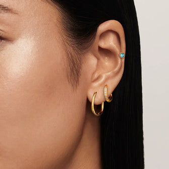 3-Piece 18K Gold-Plated Earrings Gold One Size