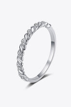 Moissanite Rhodium-Plated Half-Eternity Ring Silver