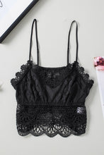 V-Neck Lace Cropped Cami Tanks & Camis