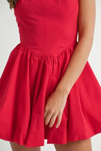 MABLE Poplin Square Neckline Bubble Mini Dress Casual Dresses