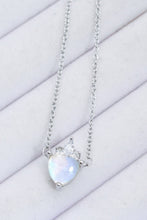 925 Sterling Silver Moonstone Heart Pendant Necklace Moonstone One Size