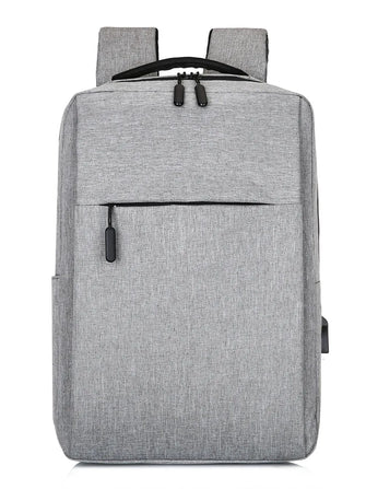 Adjustable Straps Oxford Cloth Backpack Bag Light Gray One Size