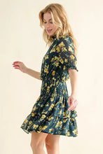 And The Why Floral Print Smocked Waist Mini Dress Casual Dresses