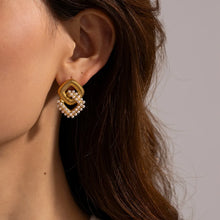 18K Gold-Plated Stainless Steel Square Earrings Gold One Size