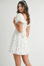 MABLE Floral Print Puff Sleeve Mini Dress Casual Dresses