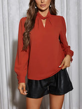 Cutout Puff Sleeve Blouse Woman Blouses
