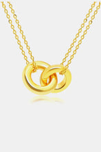 Linked Ring Pendant Chain Necklace Gold One Size Necklaces