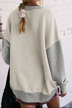 Contrast Round Neck Long Sleeve Sweatshirt Woman Sweatshirts