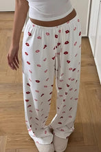 Lips Print Wide Leg Pants