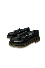 Tassel Round Toe Platform Loafers Black Woman Loafers