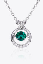 Lab-Grown Emerald Pendant Necklace Dark Green One Size Necklaces