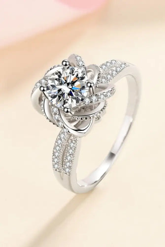 1 Carat Moissanite 925 Sterling Silver Ring Silver Rings